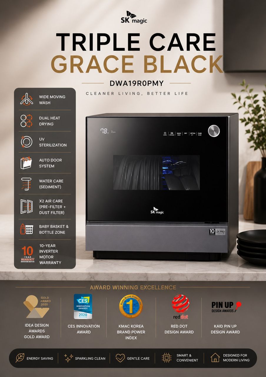 Dishwasher Triple Care Black